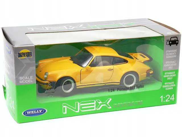 Alt view image 5 of 5 - 1974 Porsche 911 Turbo 3.0 Yellow 1/24 Diecast Model Car by Welly