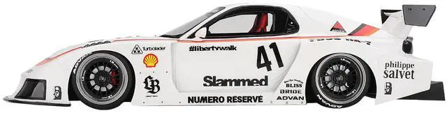 Alt view image 4 of 6 - Mazda RX-7 LB-Super Silhouette #41 "Numero Reserve" White 1/18 Model Car by Top Speed
