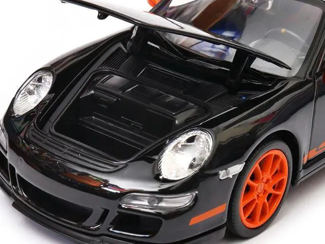 Alt view image 2 of 4 - Porsche 911 (997) GT3 RS Black with Orange Accents 1/24-1/27 Diecast Model Car by Welly