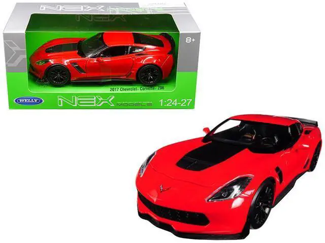 Main image of 2017 Chevrolet Corvette Z06 Red 1/24-1/27 Diecast Model Car by Welly