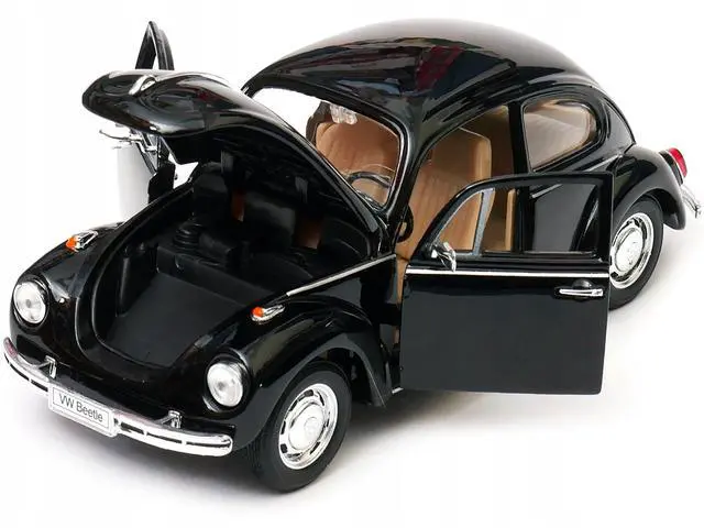 Alt view image 2 of 4 - Volkswagen Beetle Black 1/24-1/27 Diecast Model Car by Welly
