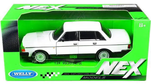 Alt view image 4 of 6 - Volvo 240 GL White "NEX Models" 1/24 Diecast Model Car by Welly