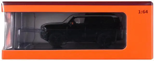 Alt view image 3 of 3 - Toyota Land Cruiser Prado 250 Black with White Top 1/64 Diecast Model Car by GCD