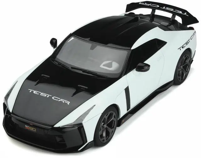 Alt view image 4 of 6 - 2021 Nissan GT-R50 Test Car Black and White 1/18 Model Car by GT Spirit