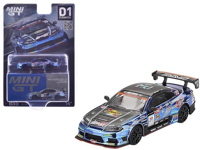Main image of Nissan Silvia (S15) D-MAX RHD #70 Masashi Yokoi "D-MAX Racing" "D1 Grand Prix" (2023) Ltd Ed 1/64 Diecast Model Car by Mini GT