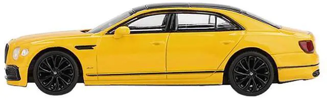 Alt view image 2 of 6 - Bentley Flying Spur Monaco Yellow with Black Top Limited Edition 1/64 Diecast Model Car by Mini GT