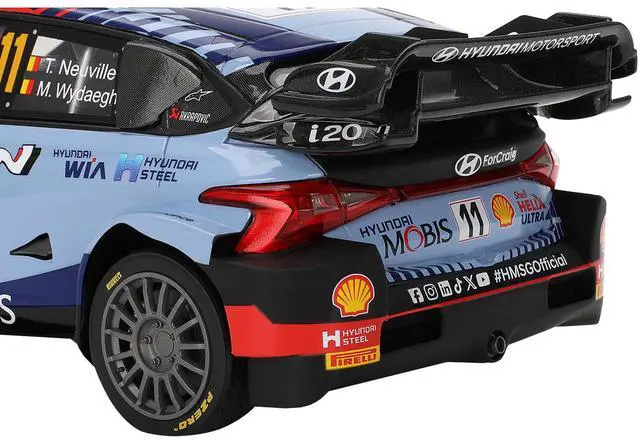 Alt view image 3 of 6 - Hyundai i20 N Rally1 Hybrid #11 "Hyundai Shell Mobis WRT"  Winner WRC "Monte Carlo Rally" (2024) 1/18 Model Car by Top Speed