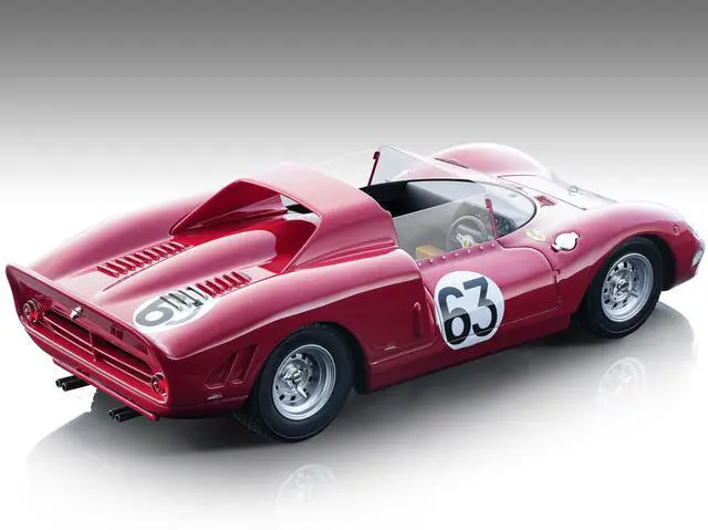 Alt view image 4 of 6 - Ferrari 275 P2 #63 Mike Parkes - Jean Guichet Winner "Monza 1000 km" (1965) "Mythos Series" Ltd Ed 1/18 Model Car by Tecnomodel
