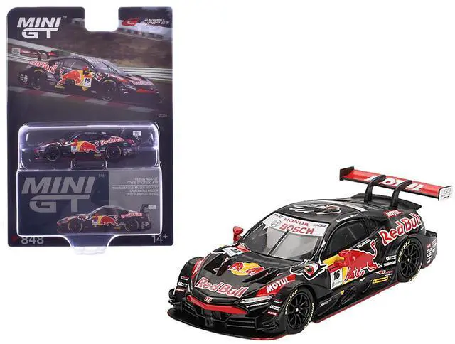 Alt view image 6 of 6 - Honda NSX-GT "TYPE S" GT500 #16 "Team Red Bull Mugen" "Super GT Series" (2022) Limited Edition 1/64 Diecast Model Car by Mini GT