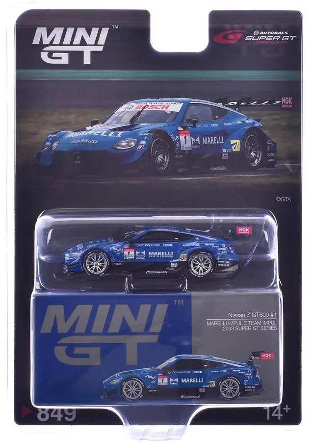Alt view image 5 of 6 - Nissan Z GT500 #1 Kazuki Hiramine - Bertrand Baguette "Team Impul" "Super GT Series" (2023) 1/64 Diecast Model Car by Mini GT