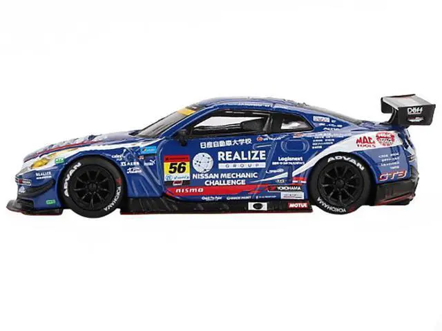 Alt view image 3 of 6 - Nissan GT-R NISMO GT3 #56 "REALIZE Nissan Mechanic Challenge GT-R" "Super GT Series" (2023) 1/64 Diecast Model Car by Mini GT