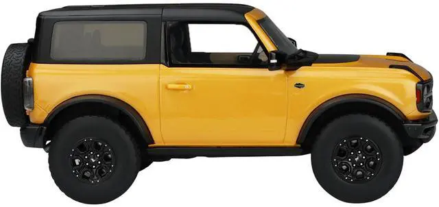 Alt view image 2 of 6 - 2021 Ford Bronco Wildtrak Cyber Orange Metallic with Black Top 1/18 Model Car by GT Spirit for ACME