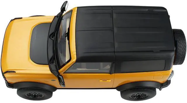 Alt view image 5 of 6 - 2021 Ford Bronco Wildtrak Cyber Orange Metallic with Black Top 1/18 Model Car by GT Spirit for ACME