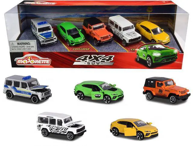 Main image of 4x4 SUV Giftpack 5 piece Set 1/64 Diecast Model Cars by Majorette