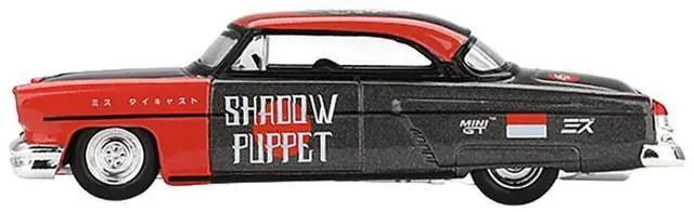 Alt view image 3 of 6 - 1954 Lincoln Capri Hot Rod "Shadow Puppet" Red and Dark Gray "MINI GT x MIZU Diecast 2024" 1/64 Diecast Model Car by Mini GT