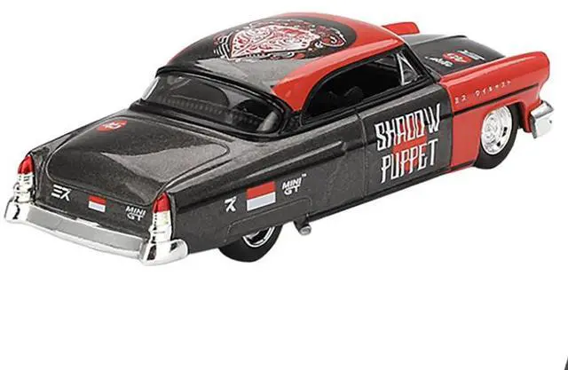 Alt view image 4 of 6 - 1954 Lincoln Capri Hot Rod "Shadow Puppet" Red and Dark Gray "MINI GT x MIZU Diecast 2024" 1/64 Diecast Model Car by Mini GT