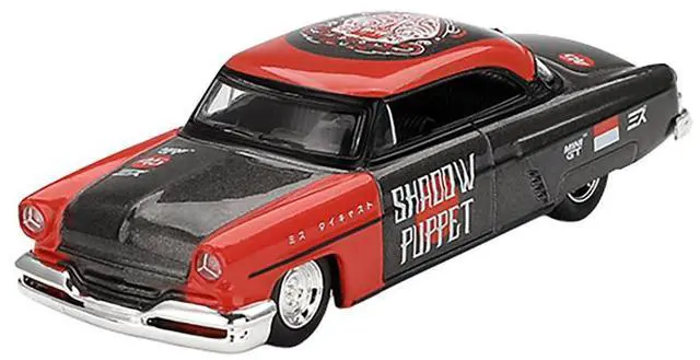 Alt view image 2 of 6 - 1954 Lincoln Capri Hot Rod "Shadow Puppet" Red and Dark Gray "MINI GT x MIZU Diecast 2024" 1/64 Diecast Model Car by Mini GT