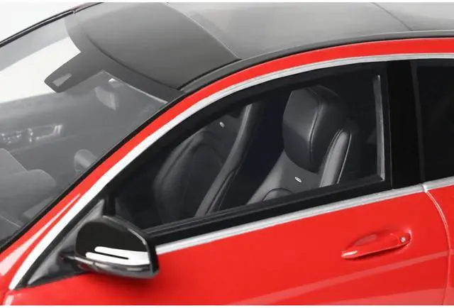 Alt view image 3 of 6 - 2014 Mercedes-Benz C63 AMG Red with Black Top 1/18 Model Car by GT Spirit