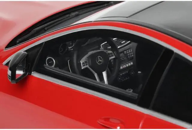 Alt view image 2 of 6 - 2014 Mercedes-Benz C63 AMG Red with Black Top 1/18 Model Car by GT Spirit