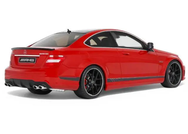 Alt view image 5 of 6 - 2014 Mercedes-Benz C63 AMG Red with Black Top 1/18 Model Car by GT Spirit