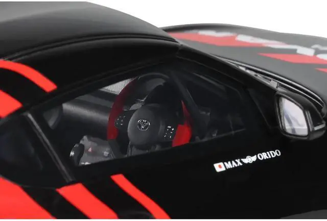 Alt view image 3 of 6 - 2020 Toyota Supra GR RHD (Right Hand Drive) "Advan" Black and Red 1/18 Model Car by GT Spirit
