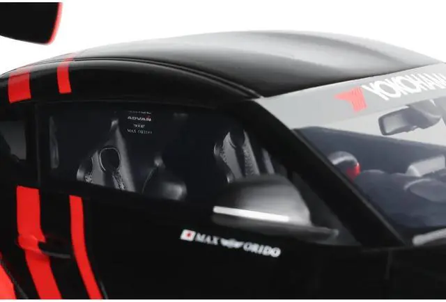 Alt view image 2 of 6 - 2020 Toyota Supra GR RHD (Right Hand Drive) "Advan" Black and Red 1/18 Model Car by GT Spirit