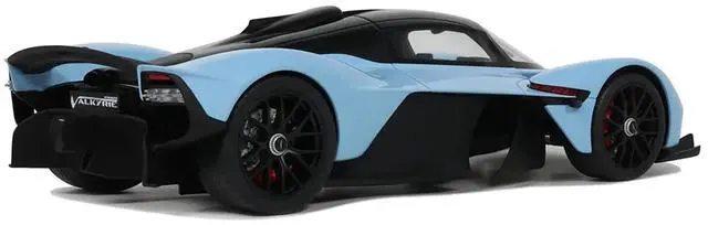 Alt view image 5 of 6 - 2023 Aston Martin Valkyrie Light Blue with Black Top 1/18 Model Car by GT Spirit