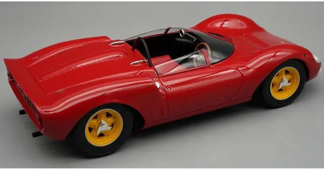 Alt view image 2 of 3 - Ferrari 206 Dino SP "Factory Press Version" (1965) Red "Mythos Series" Limited Edition 1/18 Model Car by Tecnomodel