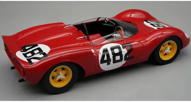 Alt view image 2 of 3 - Ferrari 206 Dino SP #482 "Scuderia SEFAC" Winner "Hill Climb Cesana-Sestrieres" (1965) 1/18 Model Car by Tecnomodel