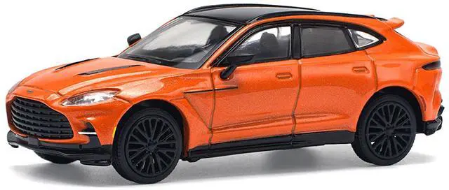 Alt view image 6 of 6 - Aston Martin DBX 707 Cosmos Orange Metallic with Black Top 1/64 Diecast Model Car by Pop Race