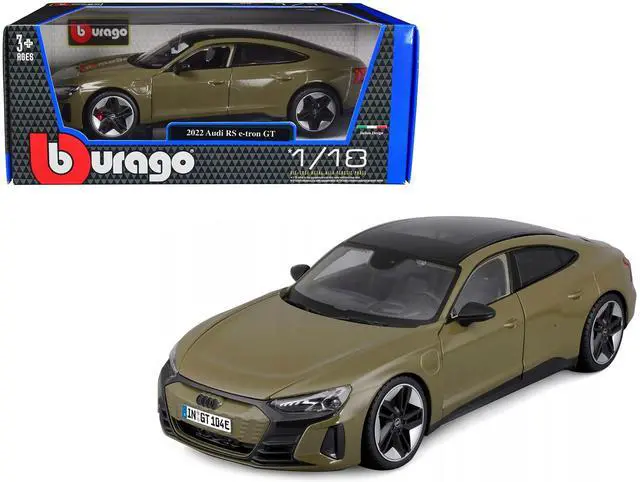 Alt view image 6 of 6 - 2022 Audi RS e-tron GT Dark Green with Sunroof 1/18 Diecast Model Car by Bburago