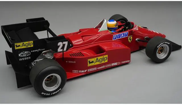 Alt view image 5 of 6 - Ferrari 126 C4-M2 #27 F1 "European GP" (1984) with Driver "Mythos Series" Limited Edition 1/18 Model Car by Tecnomodel