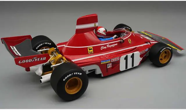 Alt view image 5 of 6 - Ferrari 312 B3 #11 Clay Regazzoni Winner Formula One F1 "German GP" (1974) w/Driver "Mythos Series" 1/18 Model Car by Tecnomodel