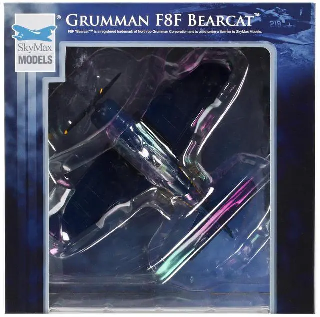 Alt view image 6 of 6 - Grumman F8F Bearcat Fighter Aircraft "Blue Angels #2" (1946) US Navy "SkyMax Models" Series 1/72 Diecast Model by Hobby Master