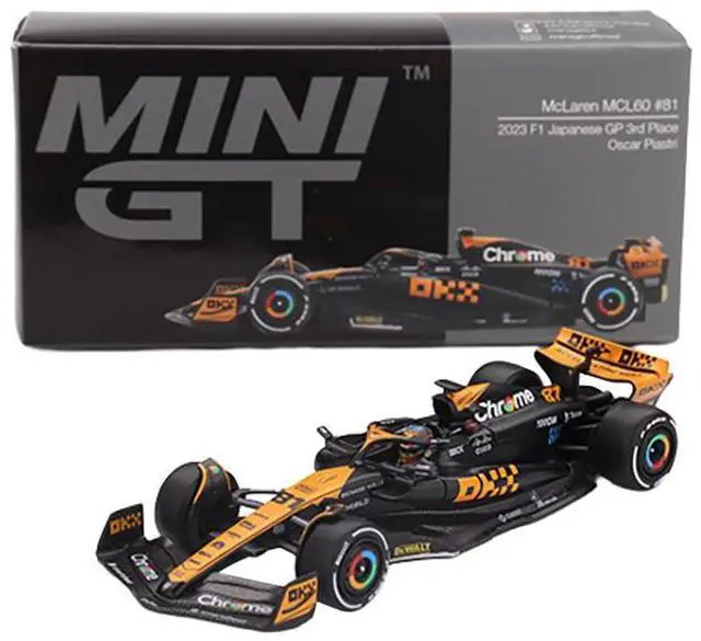 Alt view image 5 of 6 - McLaren MCL60 #81 Oscar Piastri 3rd Place Formula One F1 "Japanese GP" (2023) Limited Edition 1/64 Diecast Model Car by Mini GT