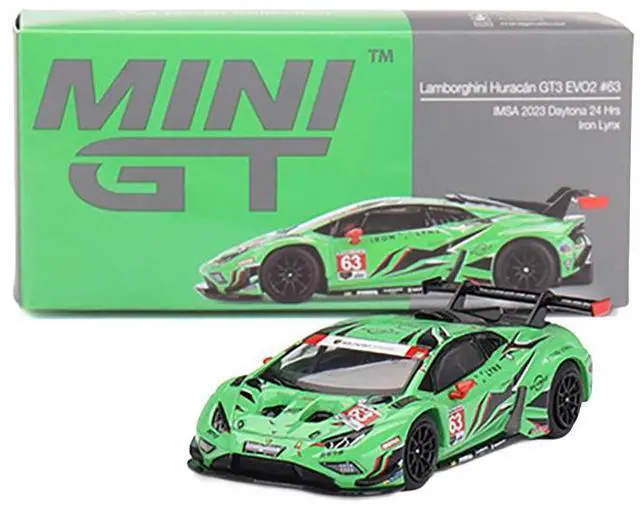 Alt view image 5 of 6 - Lamborghini Huracan GT3 EVO2 #63 "Iron Lynx" "24 Hours of Daytona" (2023) Limited Edition 1/64 Diecast Model Car by Mini GT