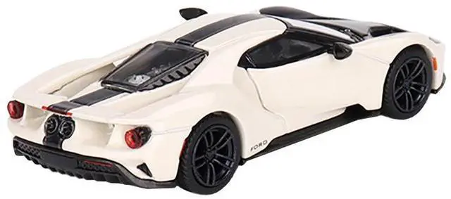 Alt view image 3 of 3 - Ford GT "1964 Prototype Heritage Edition" Wimbledon White with Black Hood and Stripe Ltd Ed 1/64 Diecast Model Car by Mini GT