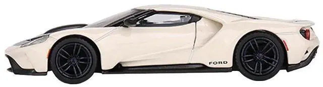 Alt view image 2 of 3 - Ford GT "1964 Prototype Heritage Edition" Wimbledon White with Black Hood and Stripe Ltd Ed 1/64 Diecast Model Car by Mini GT