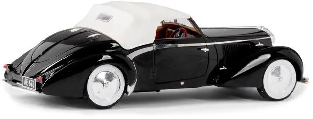 Alt view image 2 of 3 - 1939 Delage D6-70 Cabriolet (Top Up) RHD Black with White Top and Red Interior Ltd Ed to 250 pcs 1/43 Model Car by Esval Models