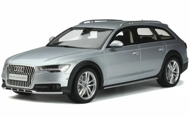Main image of 2019 Audi A6 (C7) Allroad Floret Silver Metallic 1/18 Model Car by GT Spirit