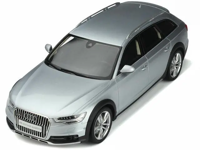 Alt view image 4 of 6 - 2019 Audi A6 (C7) Allroad Floret Silver Metallic 1/18 Model Car by GT Spirit