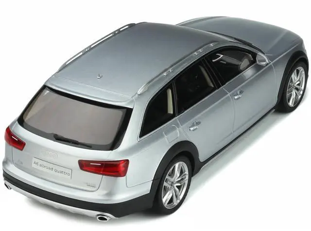 Alt view image 5 of 6 - 2019 Audi A6 (C7) Allroad Floret Silver Metallic 1/18 Model Car by GT Spirit