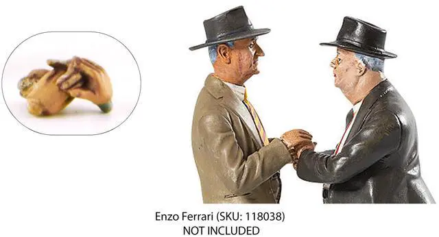 Alt view image 3 of 5 - 1950's Alfred Neubauer Figurine with Additional Set of 4 Hands for 1/18 Scale Models by Le Mans Miniatures