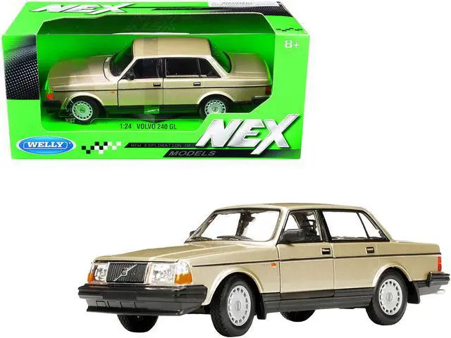 Main image of Volvo 240 GL Gold Metallic "NEX Models" 1/24 Diecast Model Car by Welly