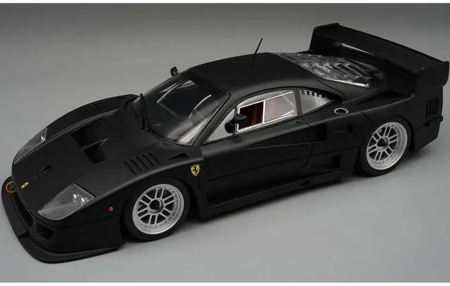 Main image of Ferrari F40 LM Matt Black w/Enkei Silver Wheels "Press Version" (1996) Ltd Ed to 75 pcs 1/18 Model Car by Tecnomodel