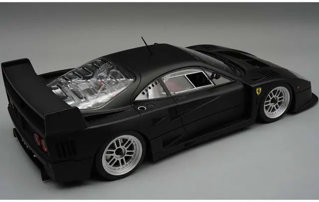 Alt view image 2 of 3 - Ferrari F40 LM Matt Black w/Enkei Silver Wheels "Press Version" (1996) Ltd Ed to 75 pcs 1/18 Model Car by Tecnomodel