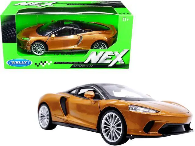 Main image of McLaren GT Gold Metallic with Black Top "NEX Models" 1/24 Diecast Model Car by Welly