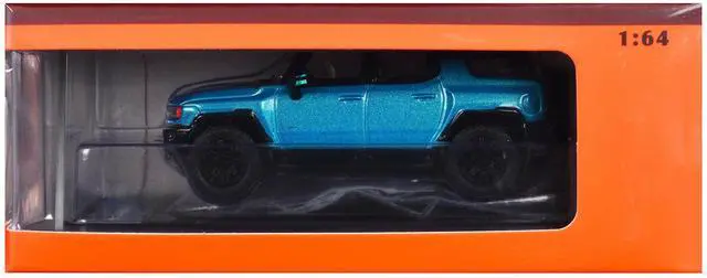 Main image of 2023 GMC Hummer EV SUV Blue Metallic with Black Top 1/64 Diecast Model Car by GCD