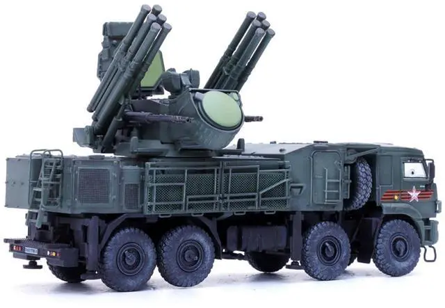 Alt view image 3 of 3 - Pantsir S1 96K6 Self-Propelled Air Defense Weapon System Russian Army "Armor Premium" Series 1/72 Diecast Model by Panzerkampf