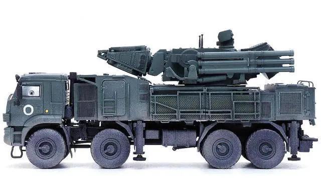 Alt view image 2 of 4 - Pantsir S1 96K6 Self-Propelled Air Defense Weapon System "Ukraine War" Russian Army 1/72 Diecast Model by Panzerkampf